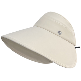 防晒帽子女2025新款夏季加大帽檐防紫外线空顶遮阳帽遮全脸太阳帽