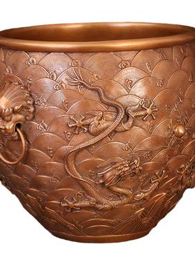 徽匠铜韵铜缸聚宝盆装饰摆件