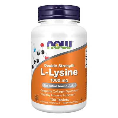 now foods左旋赖氨酸片lysine1000mg美国进口儿童成长活性生长素