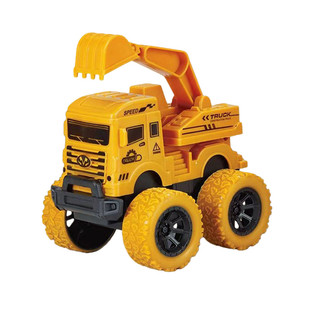 儿童耐摔惯性越野翻斗挖掘机工程车回力四驱翻斗车吊机挖土机玩具