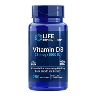 保税仓发货LifeExtension美国原装维生素D3补充剂小颗粒1000IU