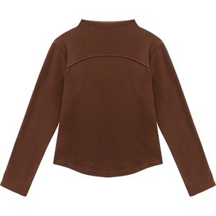 120斤的大杨 胖mm休闲正肩显瘦长袖t恤秋冬半高领德绒打底衫上衣