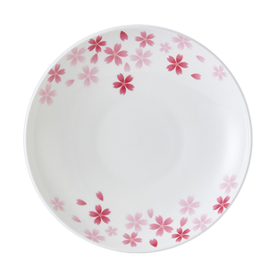 隆达骨瓷釉中彩樱花盘子菜盘家用深盘可爱陶瓷面盘汤盘璎珞微瑕