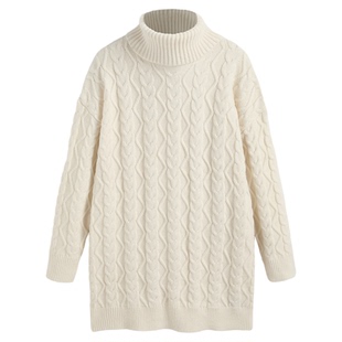 CIDER 高领毛衣裙慵懒高级感罗纹针织连女装美式复古衣裙1053692