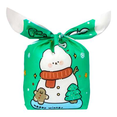 2024圣诞节包装袋糖果饼干礼物袋儿童苹果礼品袋烘培袋可爱兔子袋