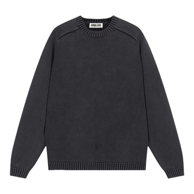 BONELESS结构刺绣套头毛衣