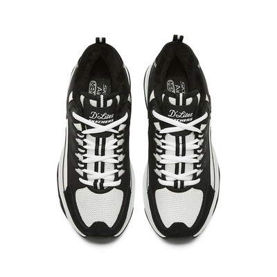 Skechers斯凯奇男鞋冬季加绒保暖运动休闲鞋增高闪电熊猫鞋894031