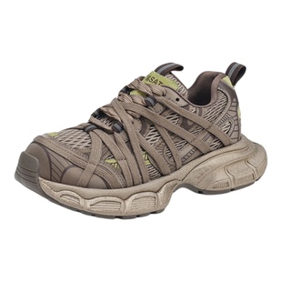 星期六爆款绑带厚底银色老爹鞋女款2025秋冬新款轻便运动鞋休闲鞋