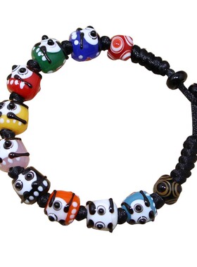 山水名物日式琉璃达摩六眼天珠