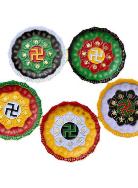 八宝莲花万字太极盘黄莲花万字黑白太极后天八卦莲花盘