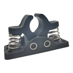 圆管固定支架水管PVC管夹电缆线拖线盘固定底座双弹簧撞击碰锁扣