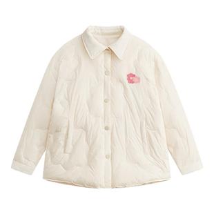 25秋冬新款女童轻薄羽绒服儿童羽绒衬衫式羽绒外套潮