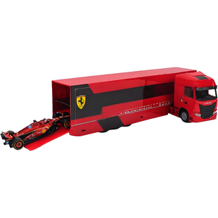 比美高1:43法拉利F1 SF24重型卡车模型IVECO S-WAY 570运输货柜车