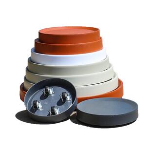 移动花盆托盘隐藏形带轮底盘垫底座滚轮万向轮接水盘盆栽塑料滑轮