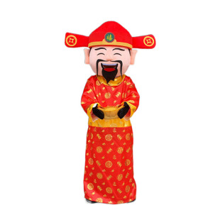 财神爷卡通人偶服装新年道具头套衣服福禄寿表演吉祥物财神玩偶服
