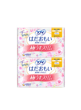 进口尤妮佳卫生巾17.5cm34片5包