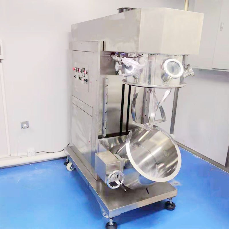 真空搅拌机搅拌桶可以翻转50L双轴水凝胶脱泡双行星搅拌机