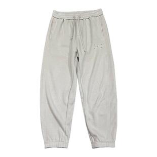 秋冬季加绒针织卫裤男美式休闲宽松抽绳束脚健身运动男裤青年纯色