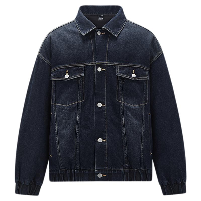 森马复古外套夹克牛仔羽绒服男款