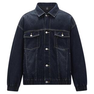森马羽绒服男做旧复古牛仔外套夹克2025新款冬装保暖上衣oversize