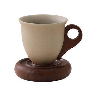 中古风粗陶咖啡杯小众高颜值高级感女士专用水杯复古风马克杯