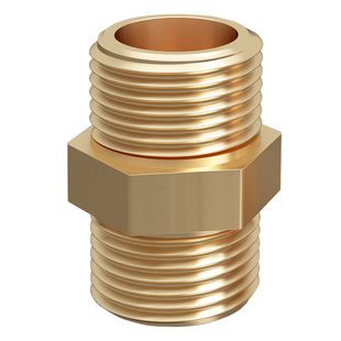 莱尔诗丹4分加厚全铜对丝外丝直接进水管接头配件通用软管对接器