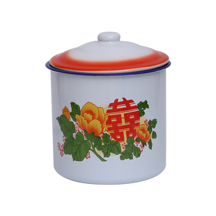 茶缸子怀旧老式铁复古搪瓷杯大容量老干部水杯洋瓷口杯泡面喝水缸