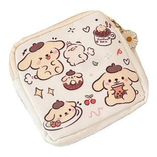 姨妈卫生巾收纳包可爱少女帆布月事包随身便携大容量卫生棉姨妈包