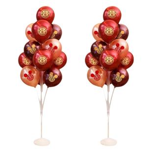 浪漫婚礼婚房地飘套装梦幻气球装饰立柱支架路引桌飘新房布置装饰