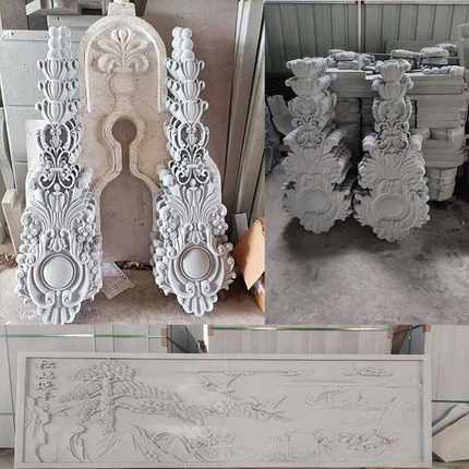 发泡陶瓷EPS线条外墙装饰 空心砖 梁托 数控CNC全自动1325雕刻机