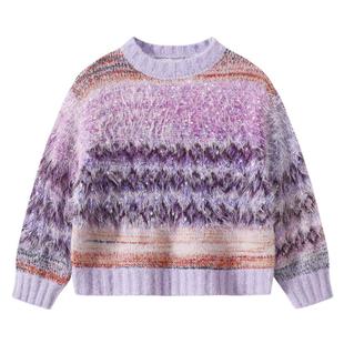 植木童装 儿童毛衣2025春新款中大童多巴胺毛衣针织衫女童毛衣