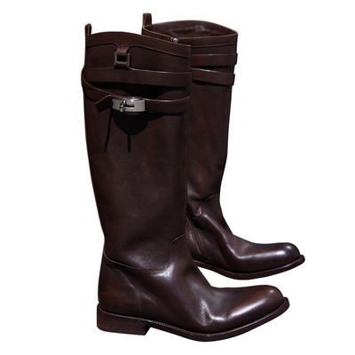 Le'Murmure纯手工金属扣骑士靴