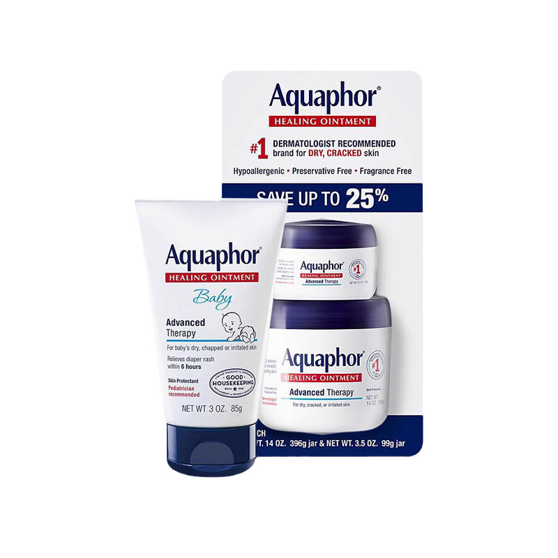 美国直邮 Aquaphor优色林万用膏修护敏感滋润保湿护臀膏396g+99g