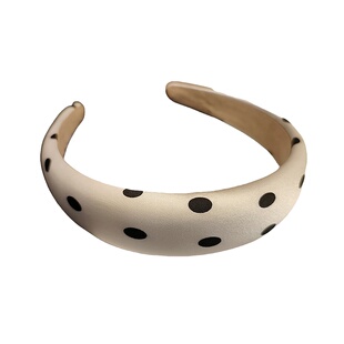 明星同款波点发箍厚海绵高卢顶头箍宽边防滑显脸小气质发卡压发夹