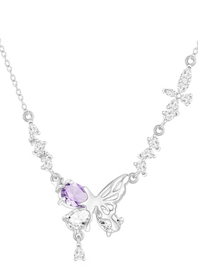 VIVIWELL蝶舞星芒轻奢蝴蝶项链