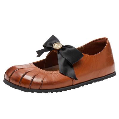 思加图复古玛丽珍鞋平底鞋小皮鞋