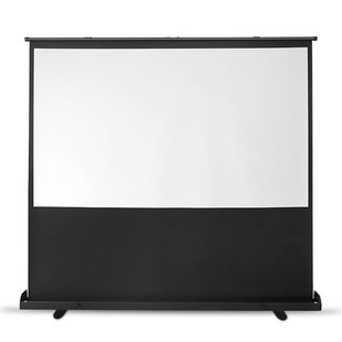 地升幕布100寸120寸投影仪幕布超高清光子手动投影布抗光幕布支架投屏地拉式投影幕布家用免打孔移动地拉幕布