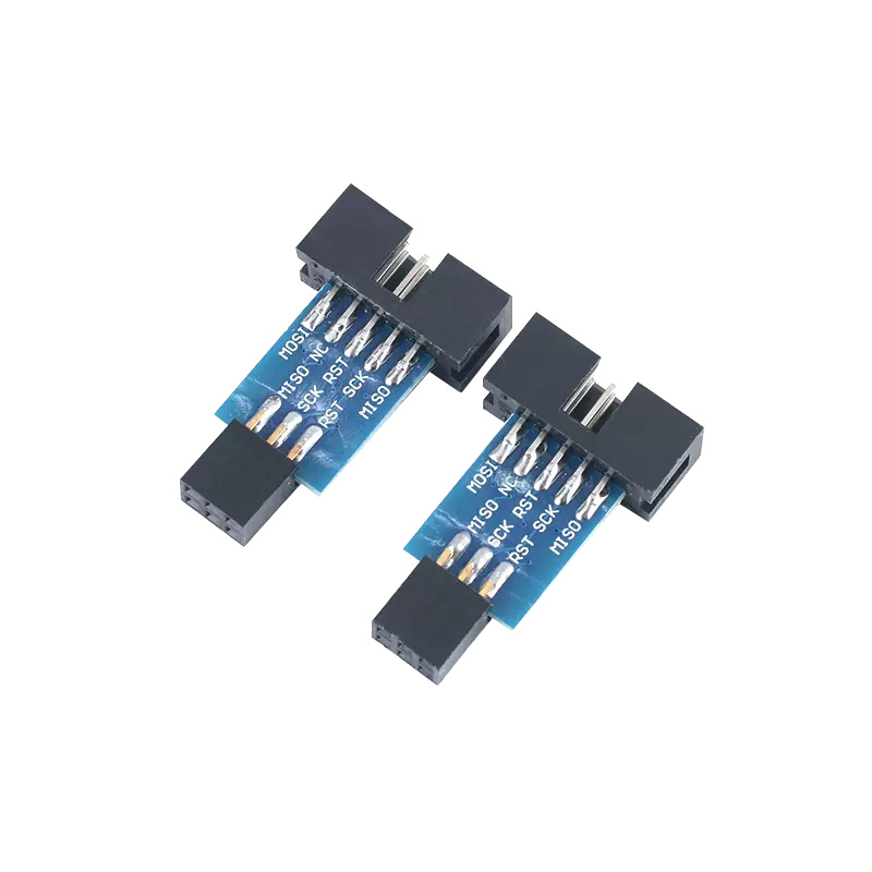 AVRISP/USBasp/STK500 10PIN to 6PIN 标准转换座 ISP转接板模块