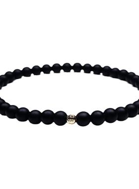 POHIER宝喜儿14K金磨砂玛瑙手串