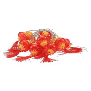 太阳能led灯串春节小红灯笼节日彩灯闪灯户外防水新年庭院装饰灯
