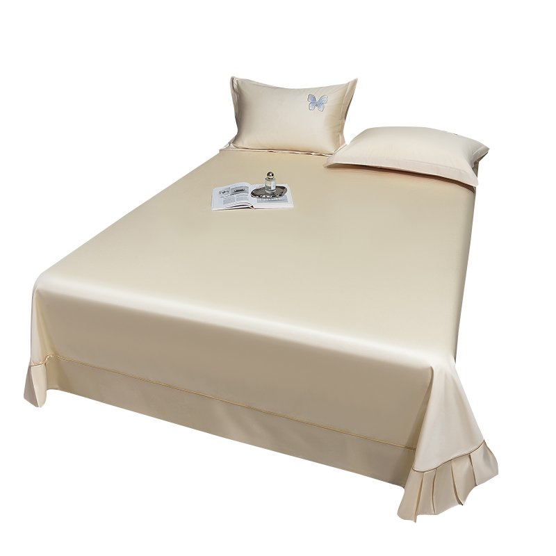 A类纯棉圆角床单单件100全棉加厚单人纯色被单2025新款四季通用双