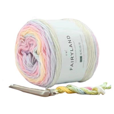 渐变蛋色糕线婴儿儿童线毛衣围巾帽子手工编织用线钩棒针中细毛线