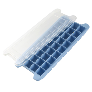 韩国进口冰块模具硅胶冰格制冰盒冻冰块储存盒食品级带盖制冰粒