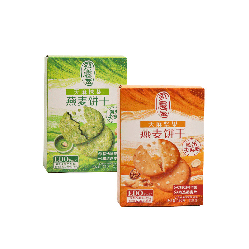 edopack抹茶天麻坚果燕麦饼干