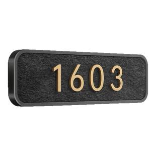 2026新款中古风门牌号高级感轻奢创意定制入户门装饰号码牌家用复古大理石洞石住宅简约中式数字房号个性定做