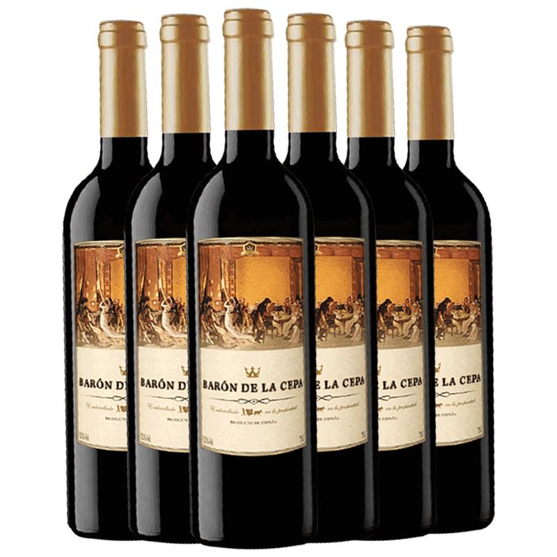 麦德龙西班牙原装赛铂子爵干红葡萄酒750ml*6 100%丹魄红酒送礼