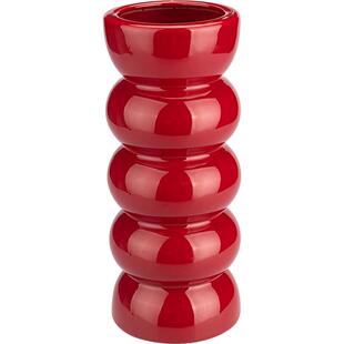 摩登主妇MONAZONE陶瓷红色花瓶摆件轻奢高级感乔迁之喜布置装饰品