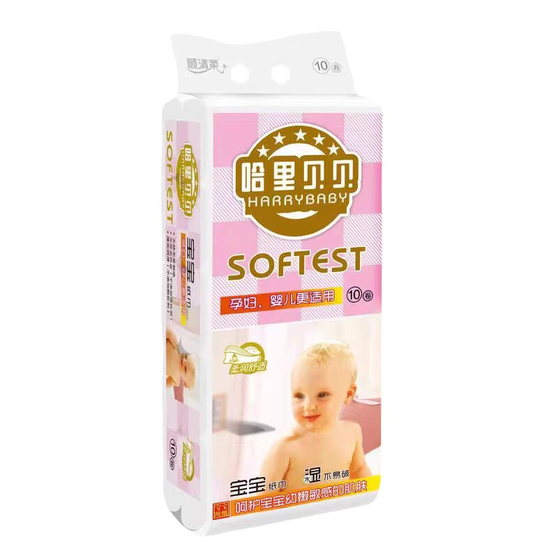 顺清柔哈里贝贝卫孕婴宝宝卷纸