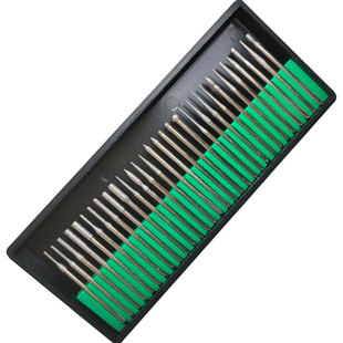 2.35MM金刚砂磨针玉石翡翠砂针打磨头核桃蛋葫芦3.0M工具30支套装