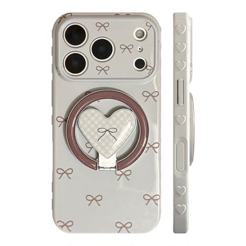 蓝蝴蝶结适用苹果17手机包iphone17Promax磁吸支架16复古小众14软